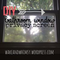 DIY: Bathroom Window Privacy Screen